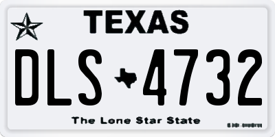 TX license plate DLS4732