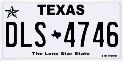 TX license plate DLS4746