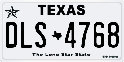 TX license plate DLS4768