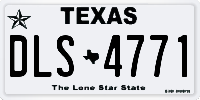 TX license plate DLS4771