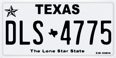 TX license plate DLS4775