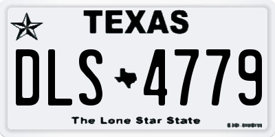 TX license plate DLS4779