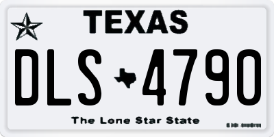 TX license plate DLS4790