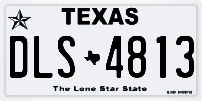 TX license plate DLS4813