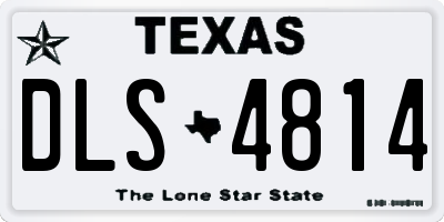 TX license plate DLS4814
