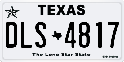TX license plate DLS4817