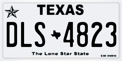TX license plate DLS4823