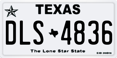 TX license plate DLS4836