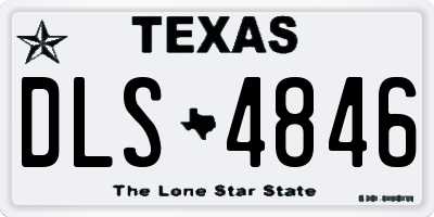 TX license plate DLS4846