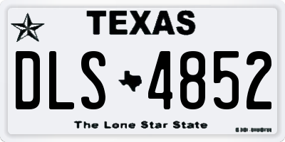 TX license plate DLS4852