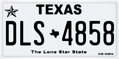TX license plate DLS4858