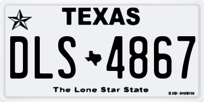 TX license plate DLS4867