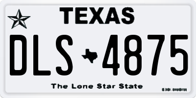 TX license plate DLS4875
