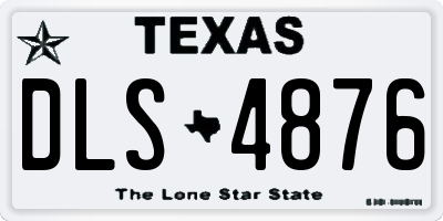 TX license plate DLS4876