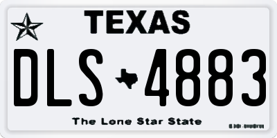 TX license plate DLS4883