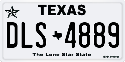 TX license plate DLS4889