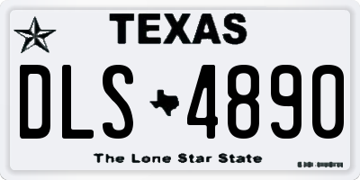 TX license plate DLS4890