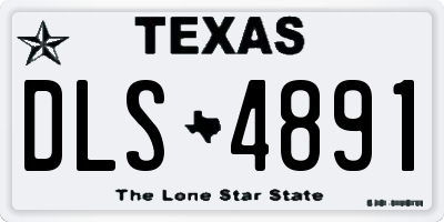 TX license plate DLS4891