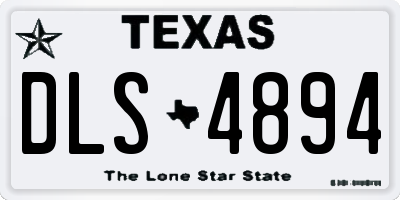 TX license plate DLS4894