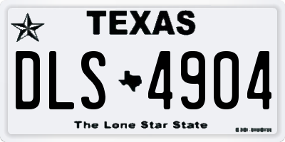 TX license plate DLS4904