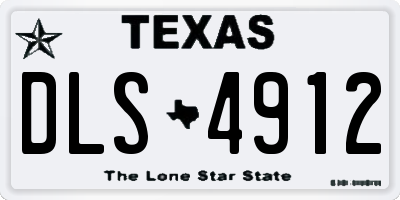 TX license plate DLS4912