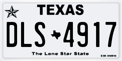 TX license plate DLS4917