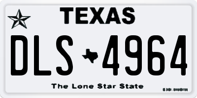 TX license plate DLS4964