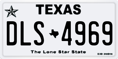 TX license plate DLS4969