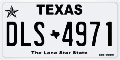 TX license plate DLS4971
