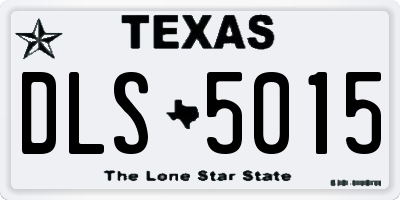 TX license plate DLS5015