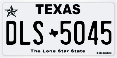 TX license plate DLS5045