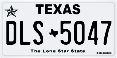 TX license plate DLS5047
