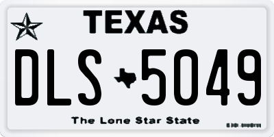 TX license plate DLS5049