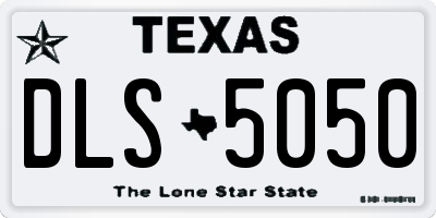 TX license plate DLS5050