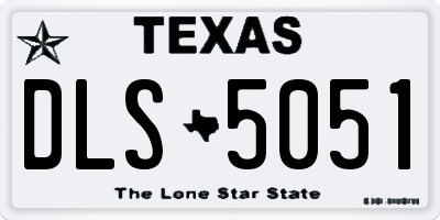 TX license plate DLS5051