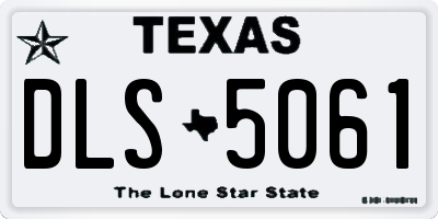 TX license plate DLS5061