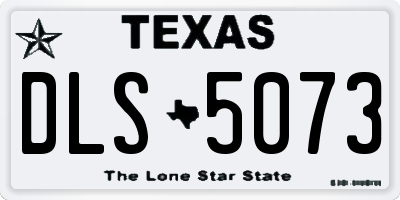 TX license plate DLS5073