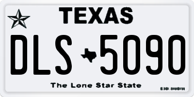TX license plate DLS5090