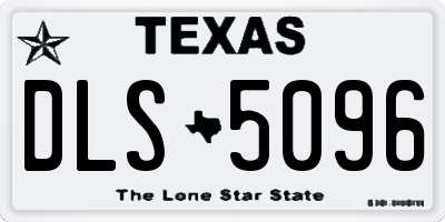 TX license plate DLS5096