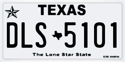 TX license plate DLS5101