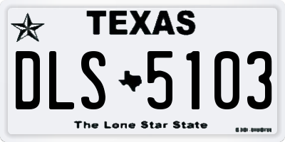 TX license plate DLS5103
