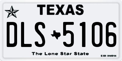 TX license plate DLS5106