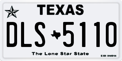 TX license plate DLS5110