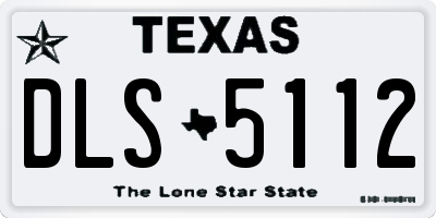 TX license plate DLS5112