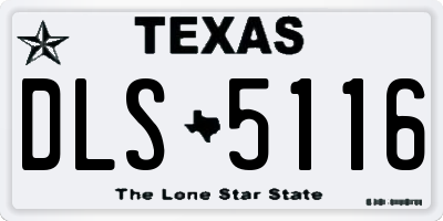 TX license plate DLS5116