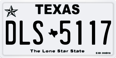 TX license plate DLS5117