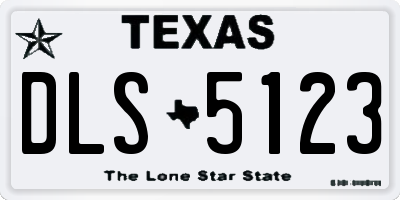 TX license plate DLS5123