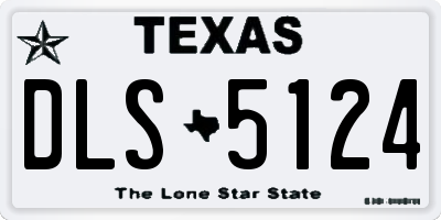 TX license plate DLS5124