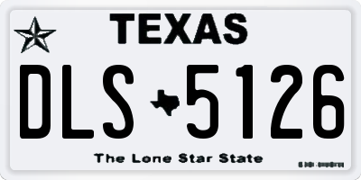 TX license plate DLS5126