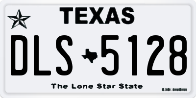 TX license plate DLS5128